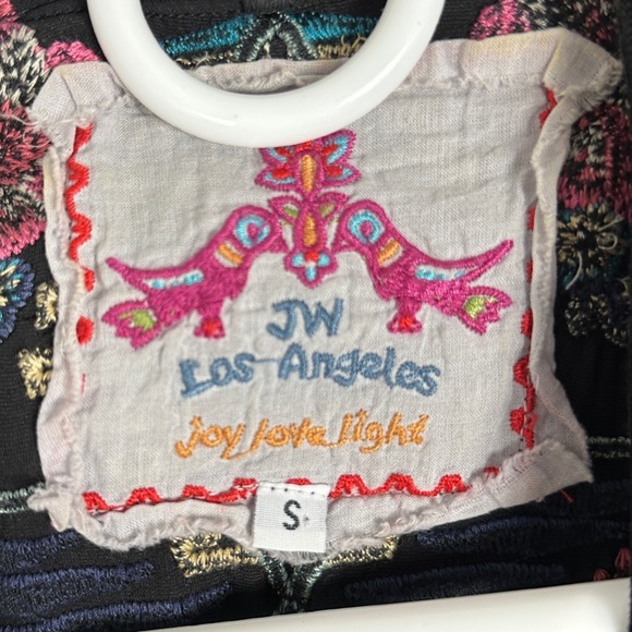 Johnny Was Silk Velvet Burnout Duster Kimono Sweater Jacket Boho Embroidery Sz S - Picture 6 of 16